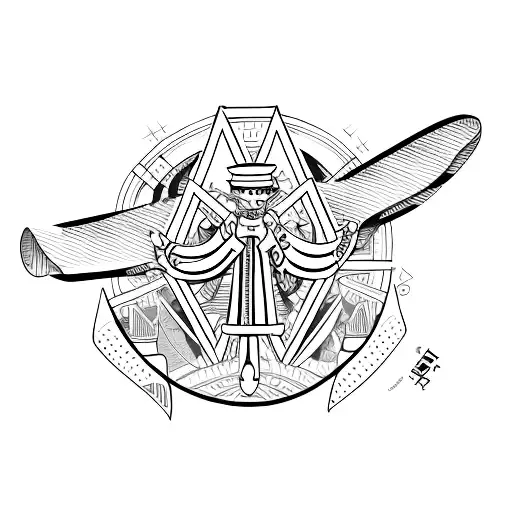 trap hustler cross tattoo design idea