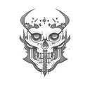 trap hustler cross tattoo design idea