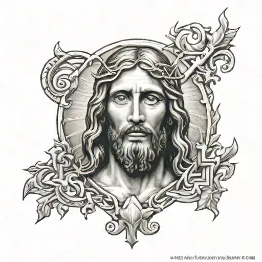 Jesus Christ heart of Jesus of Nazareth tattoo design idea