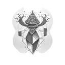 philosopher's stone tattoo design idea