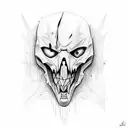 Realistic sheet ghost  tattoo design idea