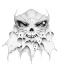 Realistic sheet ghost  tattoo design idea