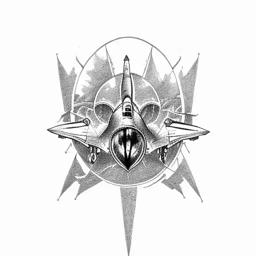 f-14 aircraft tattoo design idea