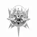 f-14 aircraft tattoo design idea
