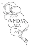 interlocking words "Ada" "Clara" "Amanda"  tattoo design idea