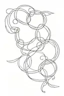 interlocking words "Ada" "Clara" "Amanda"  tattoo design idea