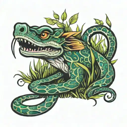 never trust a dirty dog or snake in the grass.  tattoo design idea