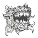 jaw tattoo design idea