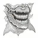 jaw tattoo design idea