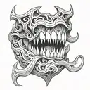 jaw tattoo design idea