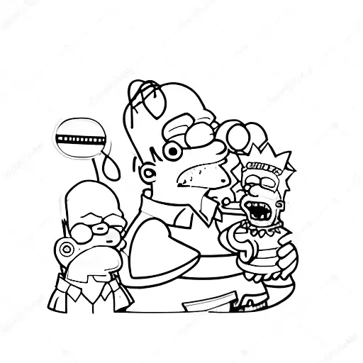 Homer Simpson riding a piggy tattoo design idea