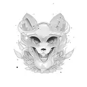 waifu deformed tattoo design idea