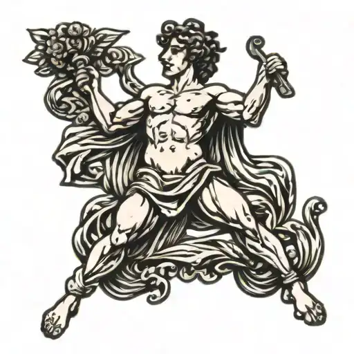greek god apollo tattoo design idea