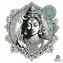 maha mantra shiv ji tattoo design idea