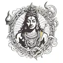 maha mantra shiv ji tattoo design idea