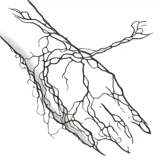 blood veins tattoo design idea