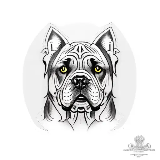 full body cane corso tattoo design idea