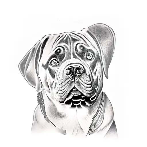 big confident cane corso tattoo design idea