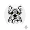full body cane corso tattoo design idea