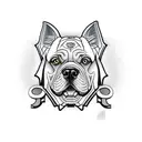 full body cane corso tattoo design idea