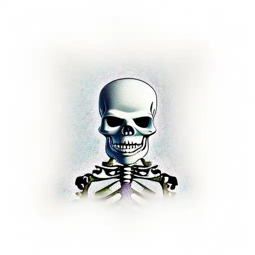 Lego figure as a skeleton tattoo design idea