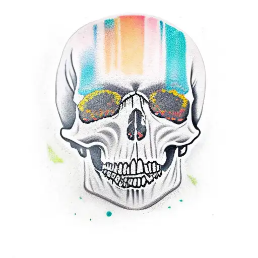 Lego skull tattoo design idea