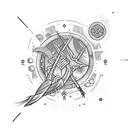 arm tatoo  atacama desert iluminated by crux constellation tattoo design idea