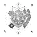 arm tatoo  atacama desert iluminated by crux constellation tattoo design idea