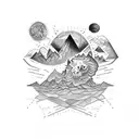 arm tatoo  atacama desert iluminated by crux constellation tattoo design idea