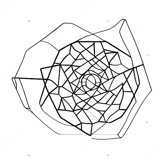 arrow with 2 circles, a pentagon and hexagon along the shaft tattoo design idea