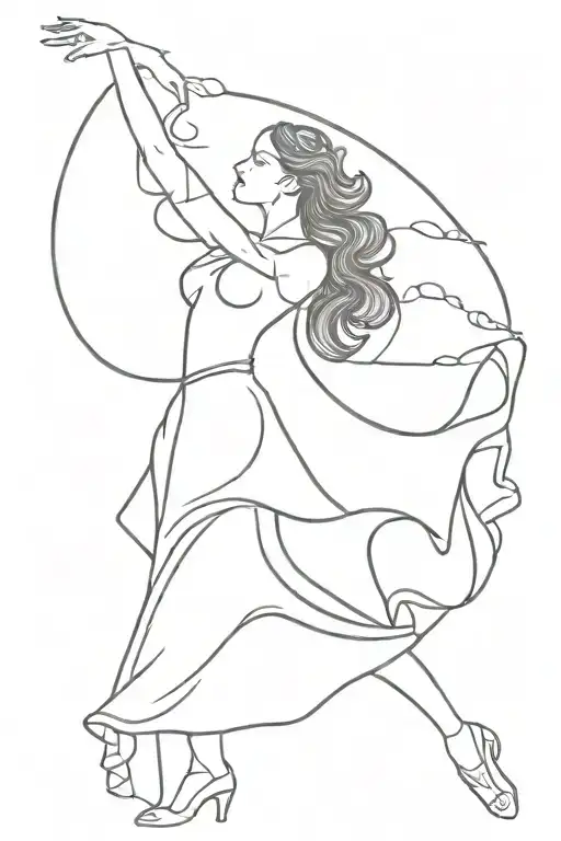 flamenco dancer tattoo design idea