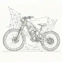 adrenaline molecular structure tattoo incorporating big trail bikes tattoo design idea