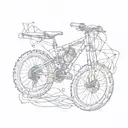 adrenaline molecular structure tattoo incorporating big trail bikes tattoo design idea