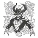 devil, Aquarius, tattoo design idea