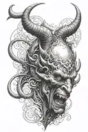 devil, Aquarius, tattoo design idea