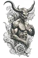 devil, Aquarius, tattoo design idea