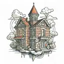 red brick building   tattoo design idea