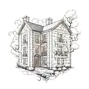 red brick building   tattoo design idea