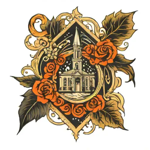 church of quantum  tattoo design idea