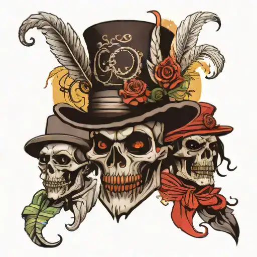 Baron Samedi, Mom Brigitte, Dad Legba tattoo design idea