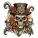 Baron Samedi, Mom Brigitte, Dad Legba tattoo design idea