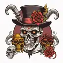 Baron Samedi, Mom Brigitte, Dad Legba tattoo design idea