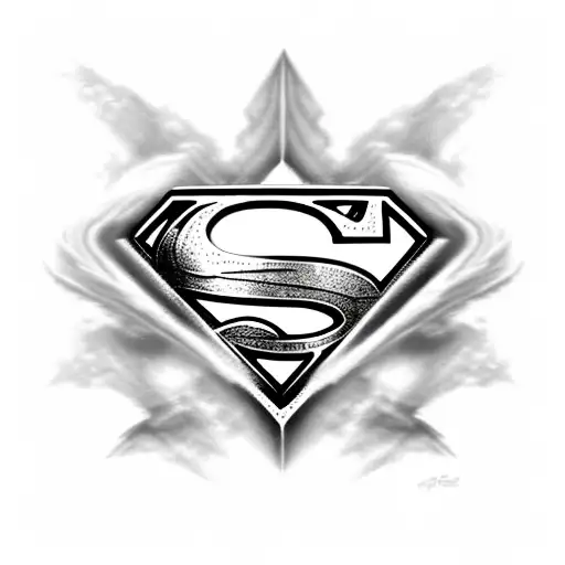 aeroplane superman tattoo design idea