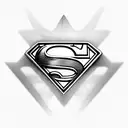 aeroplane superman tattoo design idea