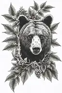 bear rowan tree tattoo design idea