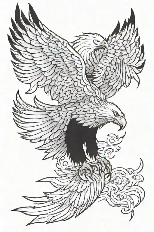 eagle wing tattoo design idea