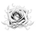 rose snake sword  tattoo design idea