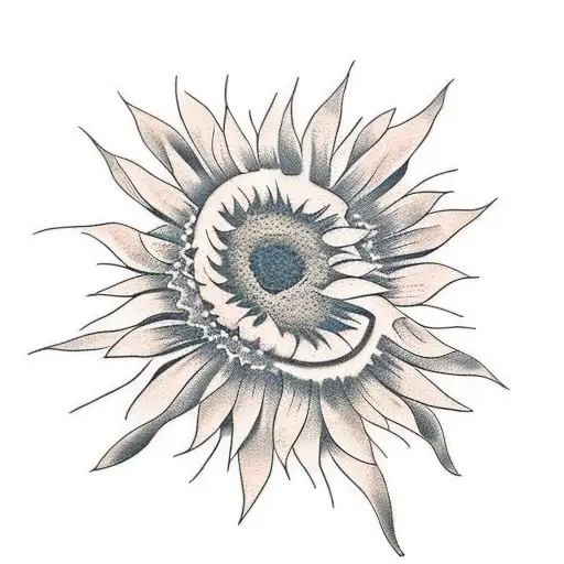 Susan spelled sunflower  tattoo design idea