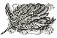 turkey feather tattoo design idea