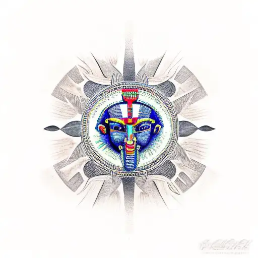 Sun god Horus Egypt  tattoo design idea